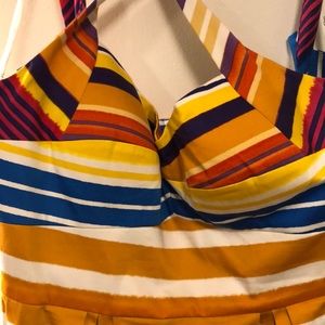 Gorgeous tyedye contrast Calvin Klein halter dress